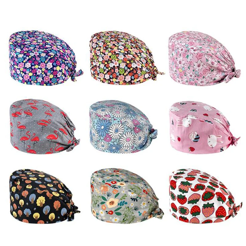 

НОВАЯ шапка-скраб с принтом, рабочая шапка для здоровья, кепка для красоты, кепка для работы, Кепка унисекс для косметолога, кепки хирургические