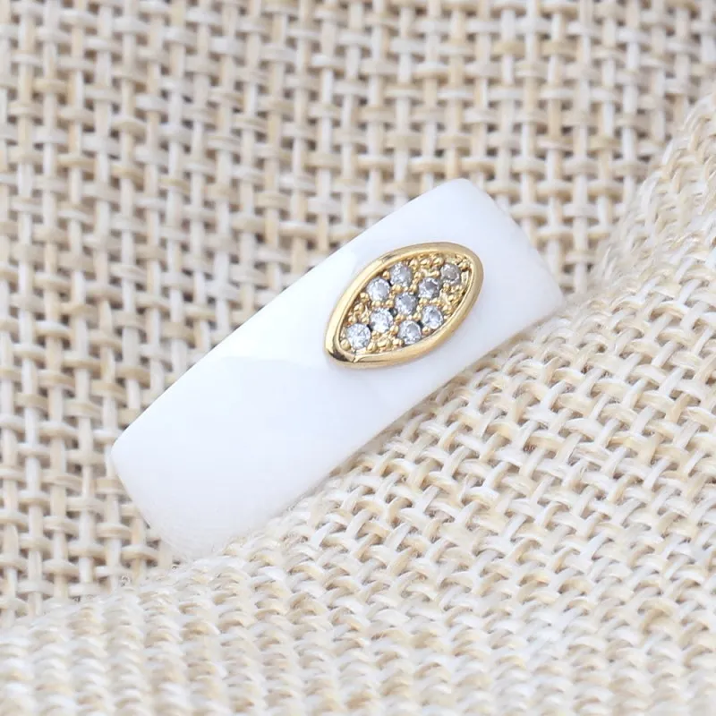 2020 популярное Европейское простое керамическое кольцо 2 цвета Женское с