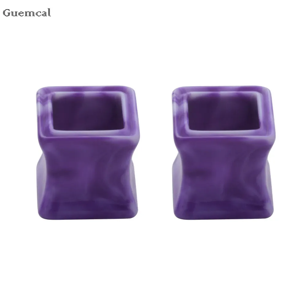 

Guemcal 2pcs Popular Personality Multicolor Square Ear Expander 5mm-14mm Piercing Jewelry