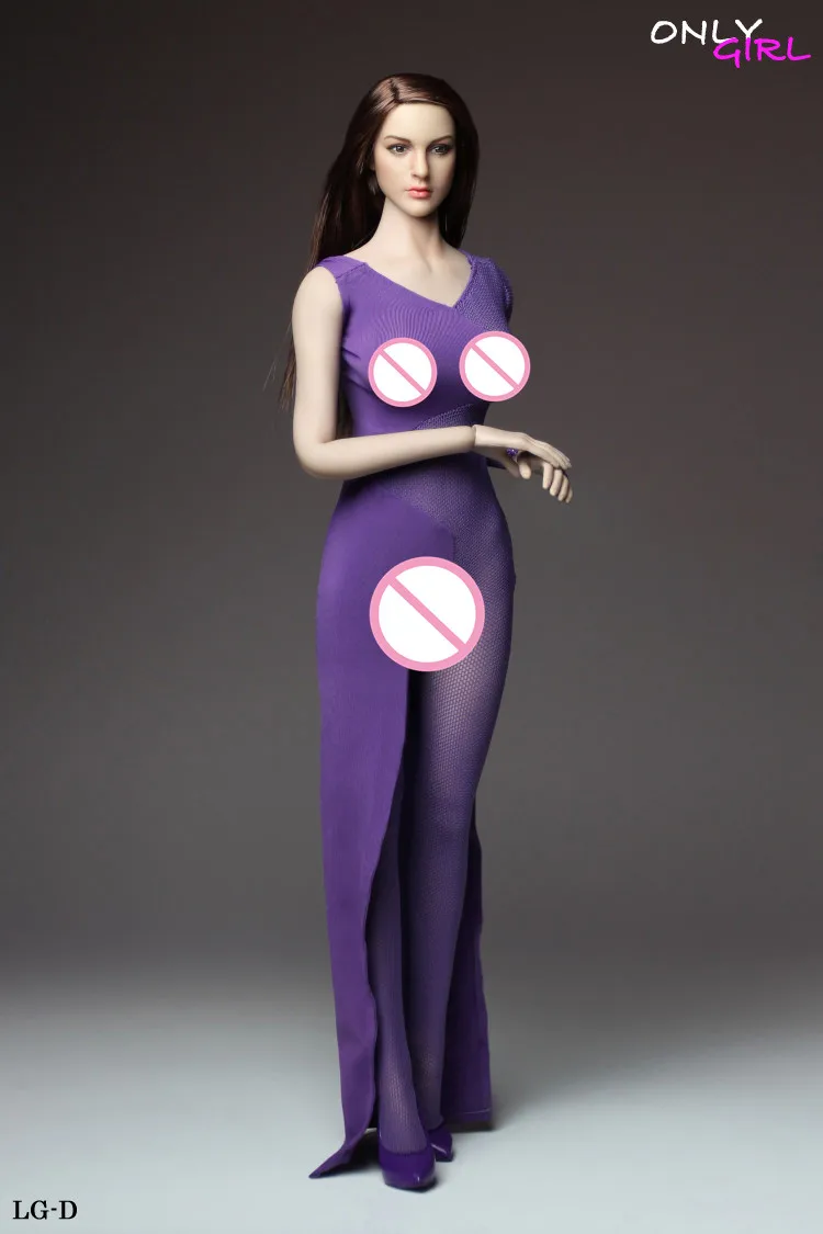 

LG03 1/6 Scale Summer Female Clothes Elegant Sexy Purple Yarn Dress Fit For 12" Figure Action Model Doll Body Accessory In Stock