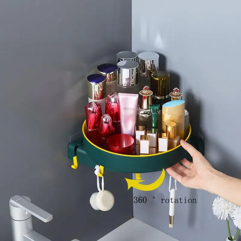 

360 Rotation Organizer Storage Spice Drink Food Snack Cosmetic Storage Rack PET Transparent Turntable For Kitchen Bathroom Room