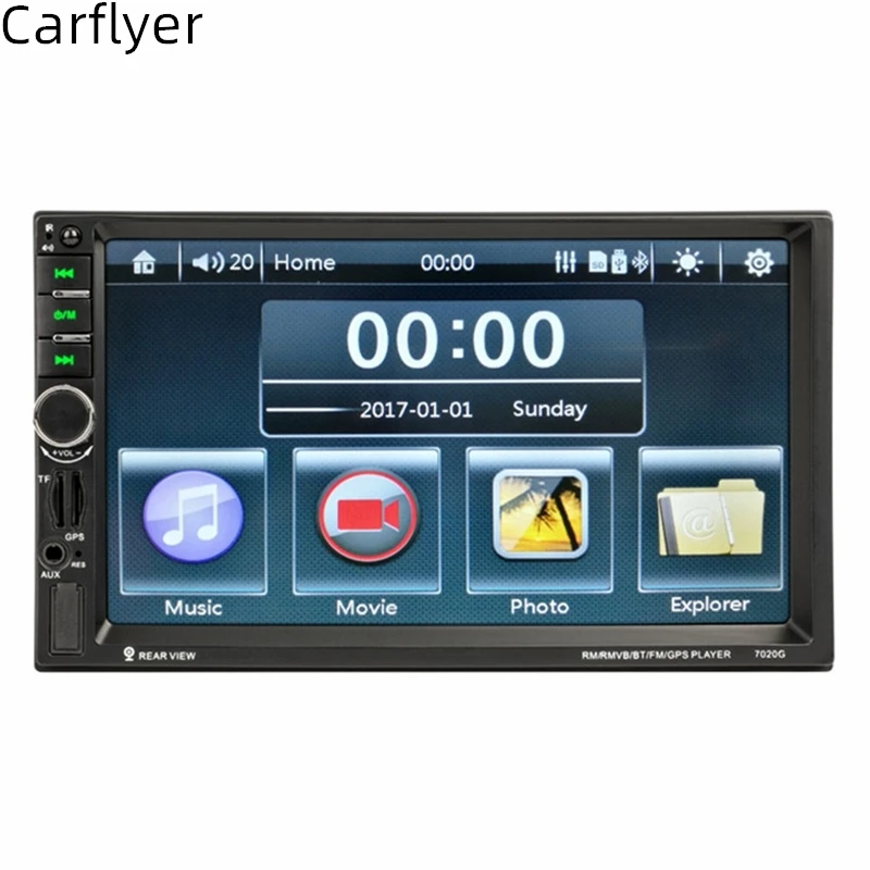 2DIN 7 дюймов Универсальный 7020G Автомобильный Радио Видео плеер 12 в сенсорный экран