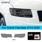 2 шт., защитная пленка для автомобильных фар, Прозрачная черная наклейка из ТПУ для Jeep Grand Cherokee WK2 2014-2020, автомобильные аксессуары