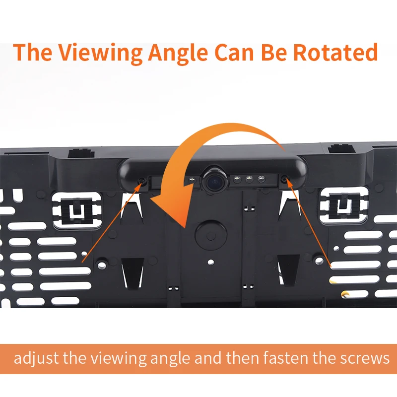 $138.64 New Arrival!Dynamic Trajectory European License Plate Frame Rear View Camera System With Night Vision IR Lights