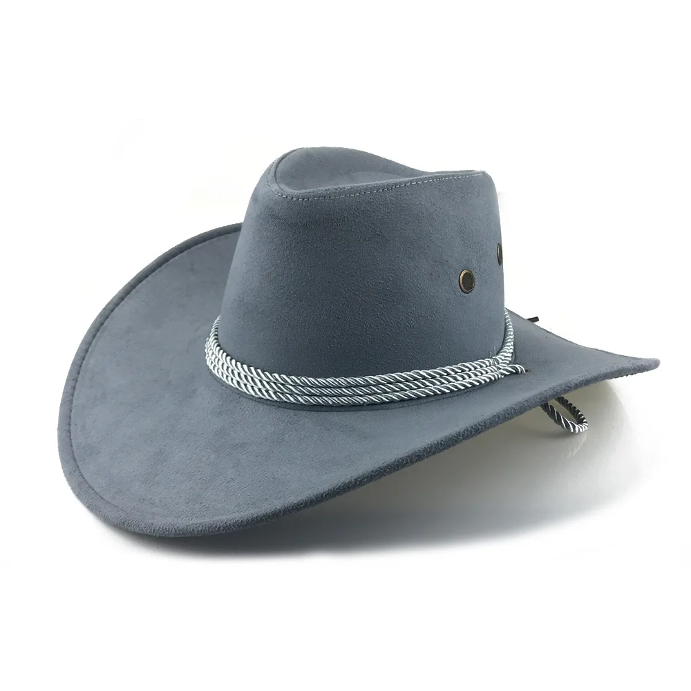 

Ковбойские шляпы для мужчин и женщин, ковбойские кепки в западном стиле для папы, джентльмена, леди, кожаные Sombrero, Hombre Jazz, колокольчики, для ц...