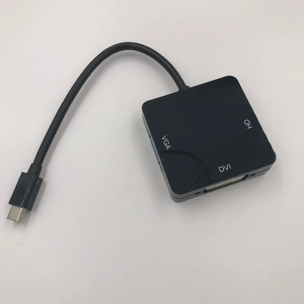 Мини адаптер для дисплея с портом DVI + VGA HDTV Mini DP на 3 порта s кабель преобразователя
