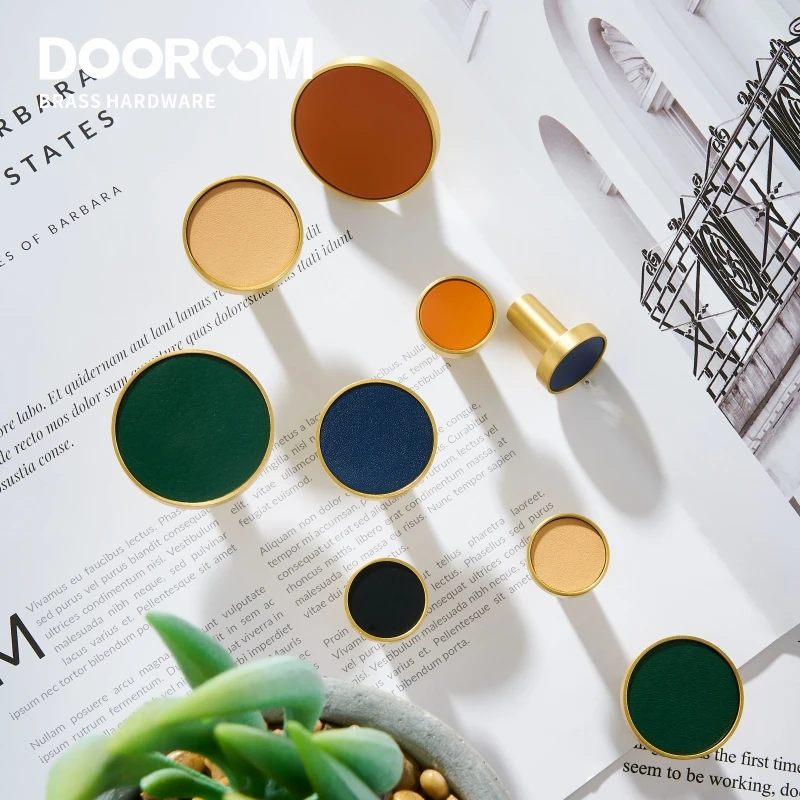 Dooroom медная кожаная мебель ручки светильник роскошные круглые шкаф комод обувная