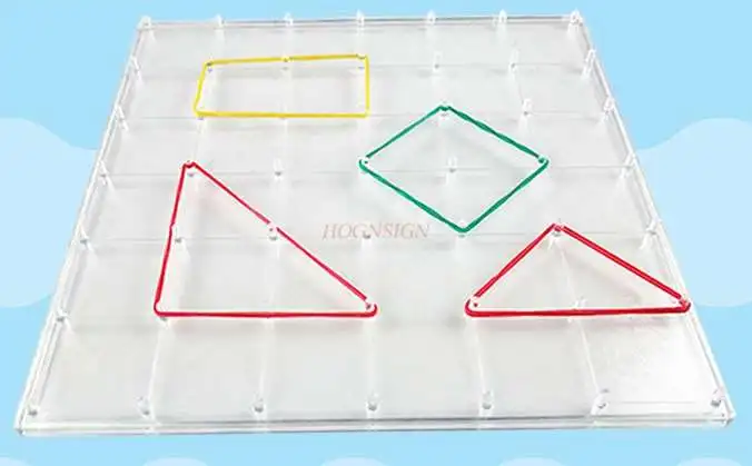 

school mathematics instrument Transparent nail board 200mm * 200mm primary school mathematics experiment equipment