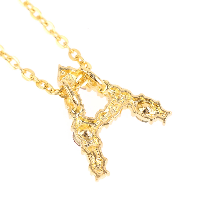 

1PC Gold Color diamondl Necklace A-E Charm Letter Name Jewelry For Best Friends Girlfriend Best Gifts
