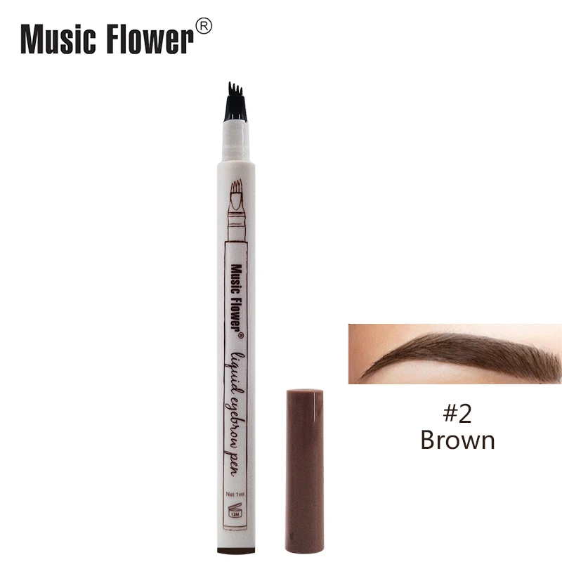 Музыка цветок карандаш для бровей Водонепроницаемый вилка наконечник брови