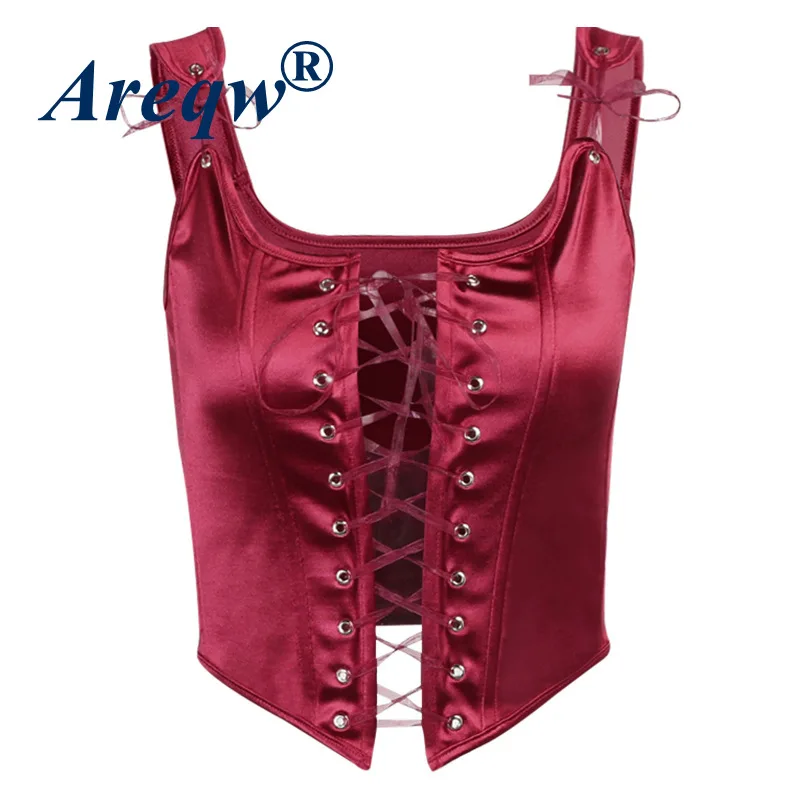 

2021 Summer New Style Strappy Waist Sexy Solid Color Slim Strappy Top Vest Women