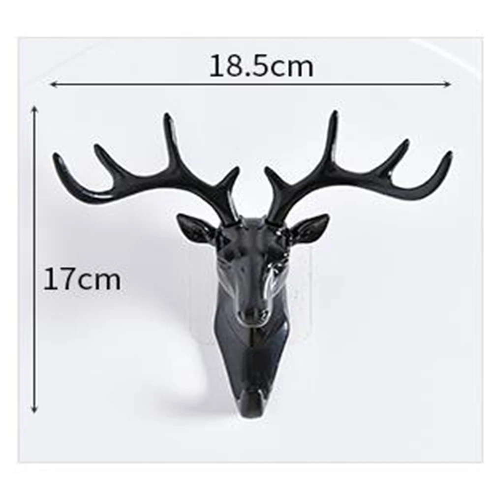 

WENXING Wall Hanging Hook Vintage Deer Head Antlers for Hanging Clothes Hat Scarf Key Deer Horns Hanger Rack Wall Decoration