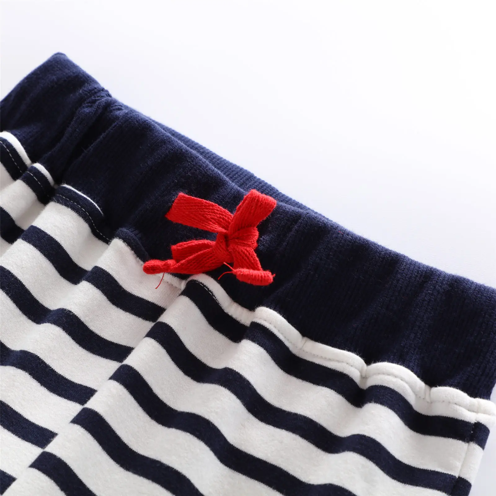 Pantalones de algod&oacute;n con dibujos animados para Ni&ntilde;os, pantal&oacute;n con estampado de zorro bordado a rayas, ropa informal para ni&ntilde;os de 2 a 7 a&ntilde;os, primavera y oto&ntilde;o-1