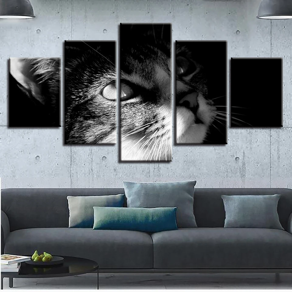 5 шт. Вселенная планета ночной вид модульная холст декоративные картины дома гостиная Настенная картина