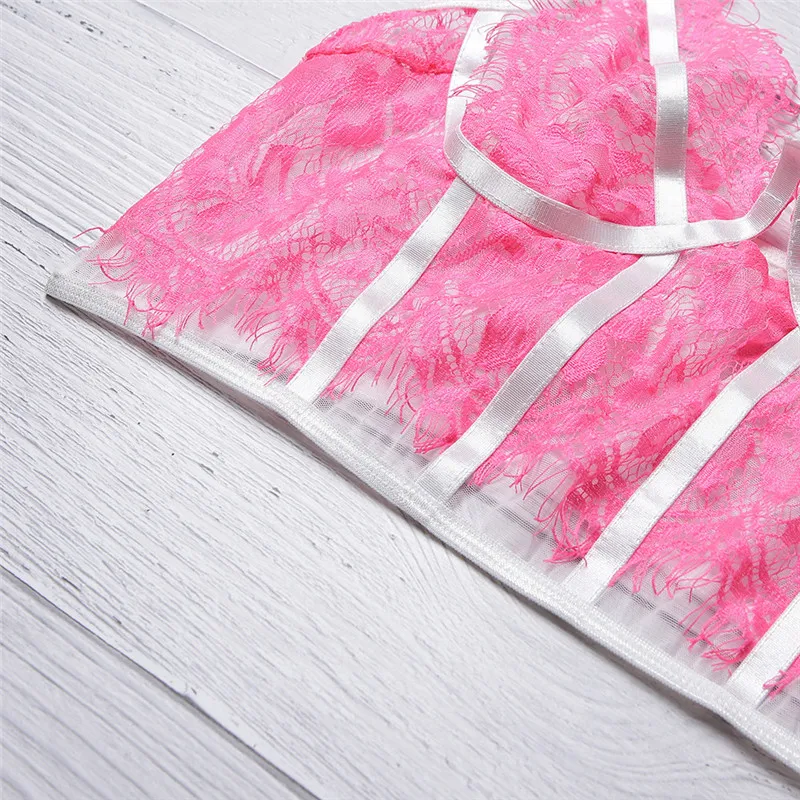 

Hjwsfdcai Ultra-Thin Lace Bra Set Eyelashes Lace Stitching Underwear Women's Underwear Contrast Sexy Lingerie Panties Female Bra