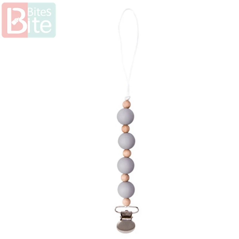 Light gray Укус укусов Baby Pacifer(1 шт.); детские леггинсы для маленьких силиконовый Прорезыватель для зубов металла манекен успокоительная соска клип детская соска для кормления держатель Товары - Цвет: Light gray