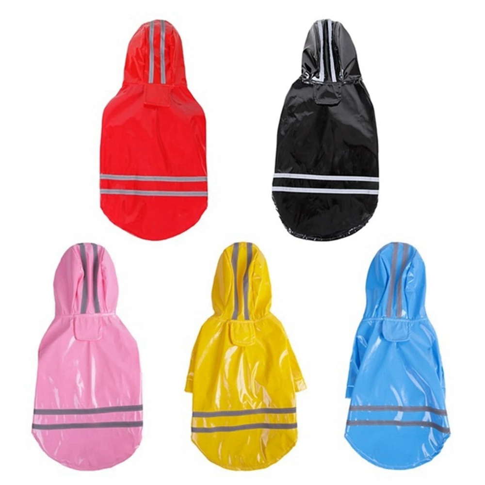 

Summer Outdoor Puppy Pet Rain Coat Hoody Waterproof Jackets PU Raincoat for Dogs Cats Apparel Clothes