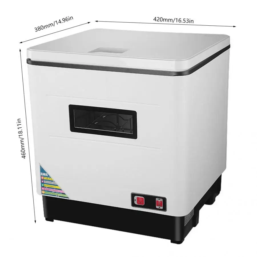 

Automatic Dishwasher Countertop Dishwasher Portable Stainless Steel Dish Washer Using UV + high temperature + medium temperature