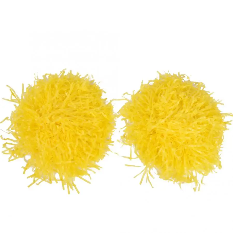 1 пара профессиональных желтых помпонов для черлидера аэробики танцевальных