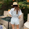 RUGOD 2019 new fashion pajacyki kombinezon damski wysokiej talii slim jednorzędowy letni kombinezon