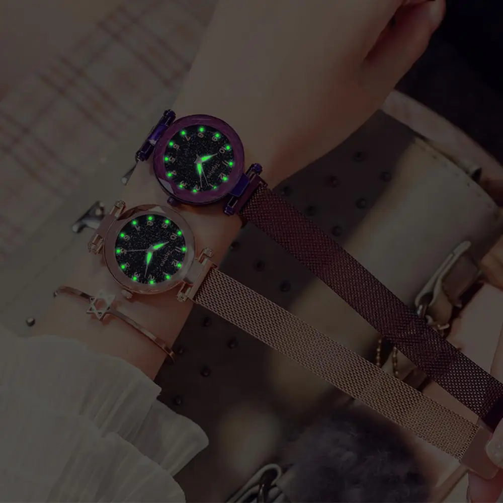 Relogio feminino reloj mujer 2019 роскошные женские часы с розовым золотом минимализм звездное