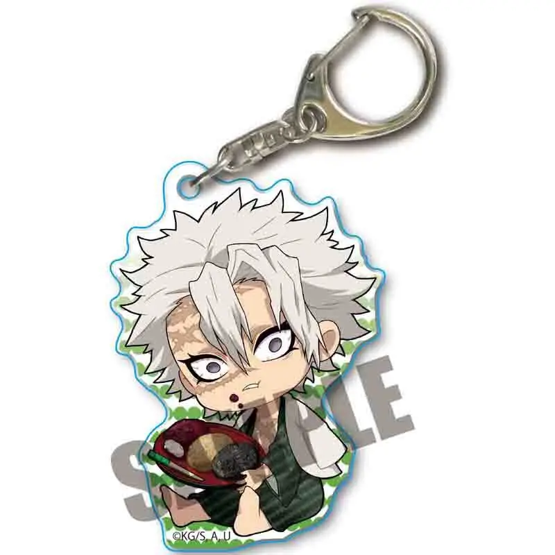 

JAPAN Anime Kimetsu No Yaiba Keychain Acrylic lovely Stainless Steel Key Pendant Demon Slayer Gift Jewelr