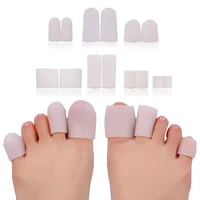 2pcs silicone toe protector prevent friction pain relief feet corns blisters toe cap cover correction hammer toe foot care tool