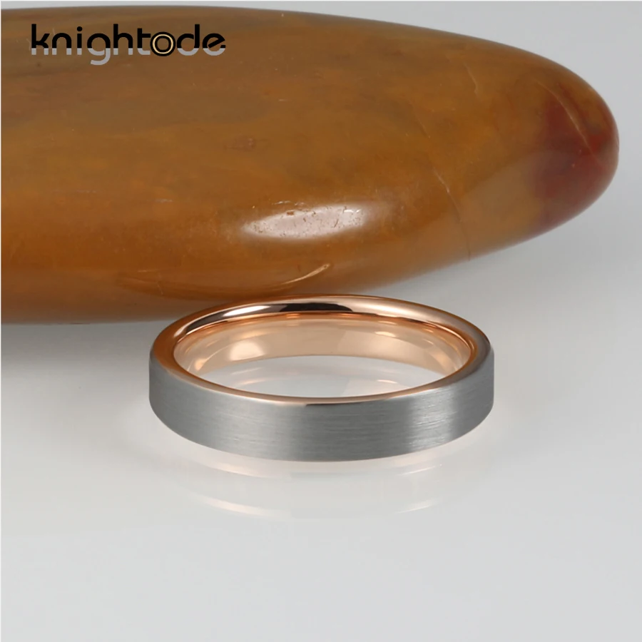 4 мм розовое золото Вольфрам карбида Обручение кольцо для Для женщин Изысканный