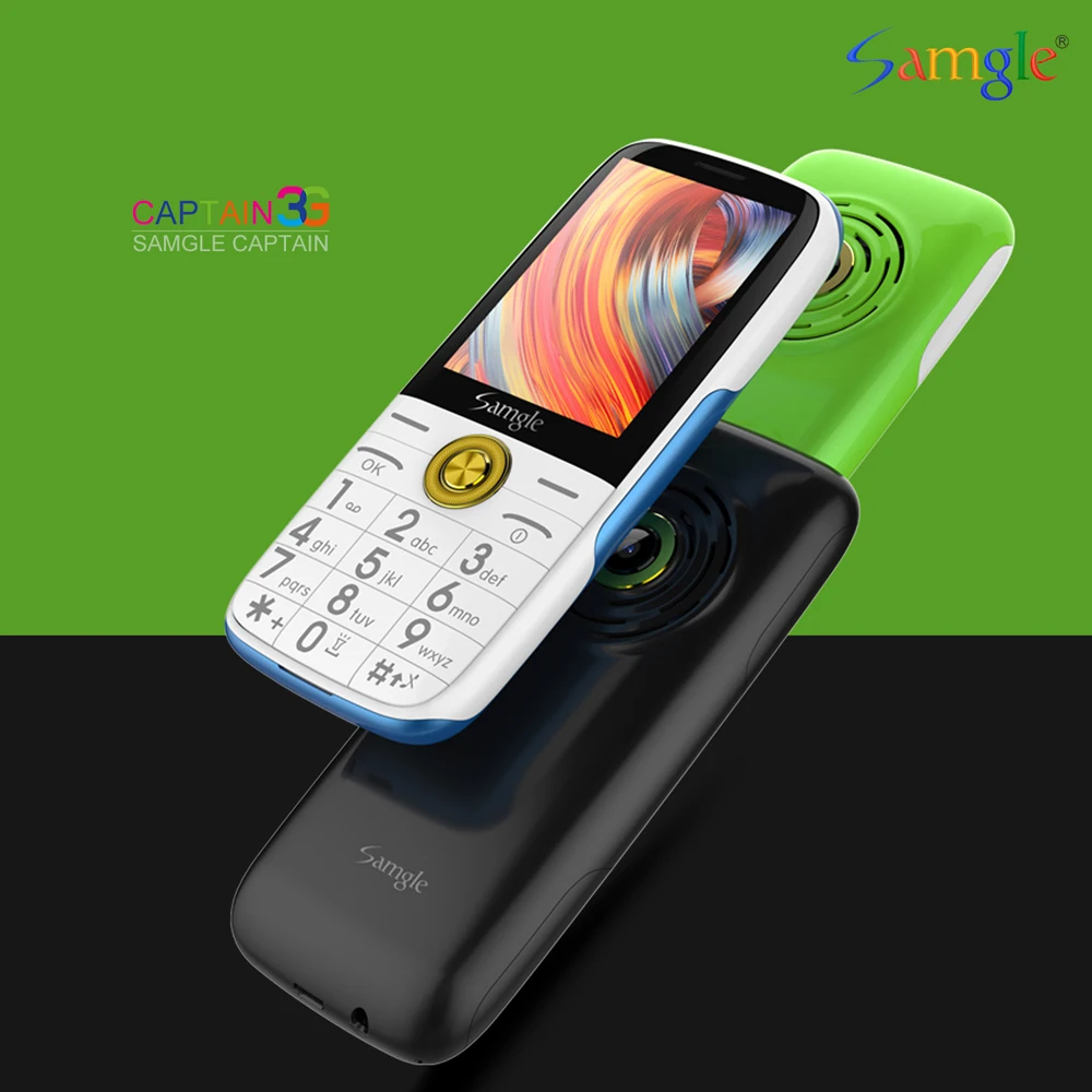 Samgle Bar телефон 3G WCDMA Супер долгий режим ожидания Большая клавиша HD дисплей фонарик