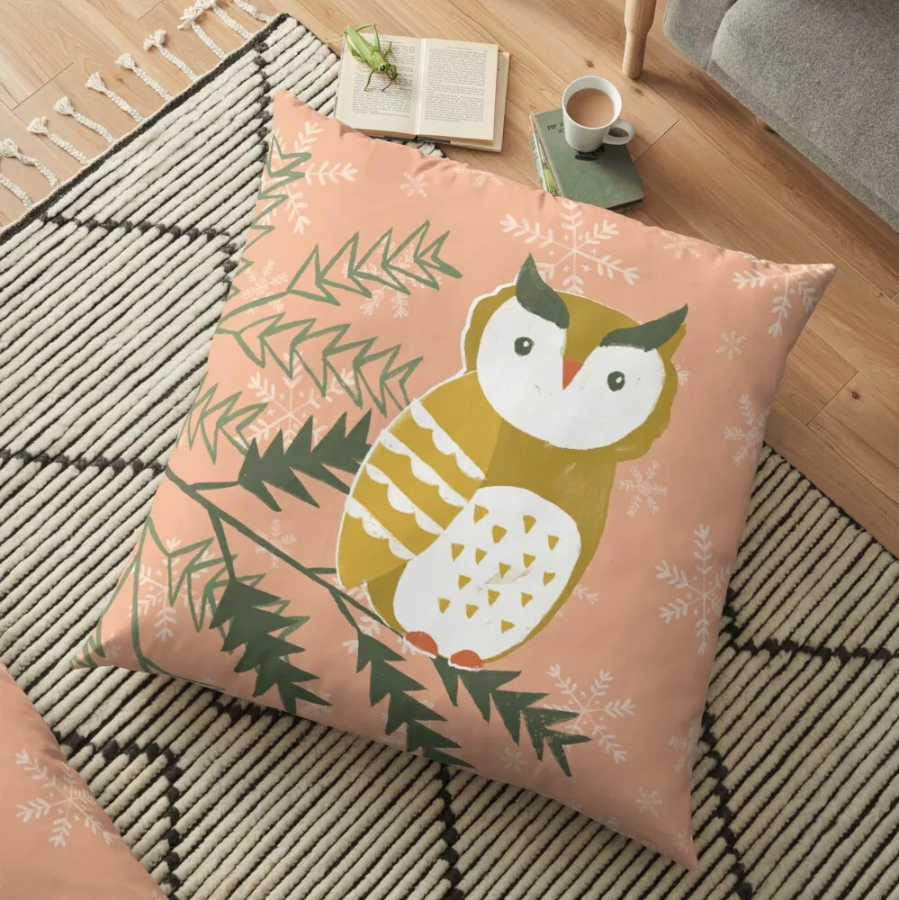 

Owl on the Treetop Printed Decorative Cushion Sofa Cover Pillow Pillowcase Springtime Decorations For Home Decor Pillow Cover