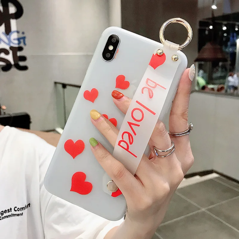 3D цветок чехол для телефона браслет задняя крышка для samsung Galaxy A40 A30 A50 A60 A70 Etui для samsung A10 M20 мягкий держатель TPU чехол
