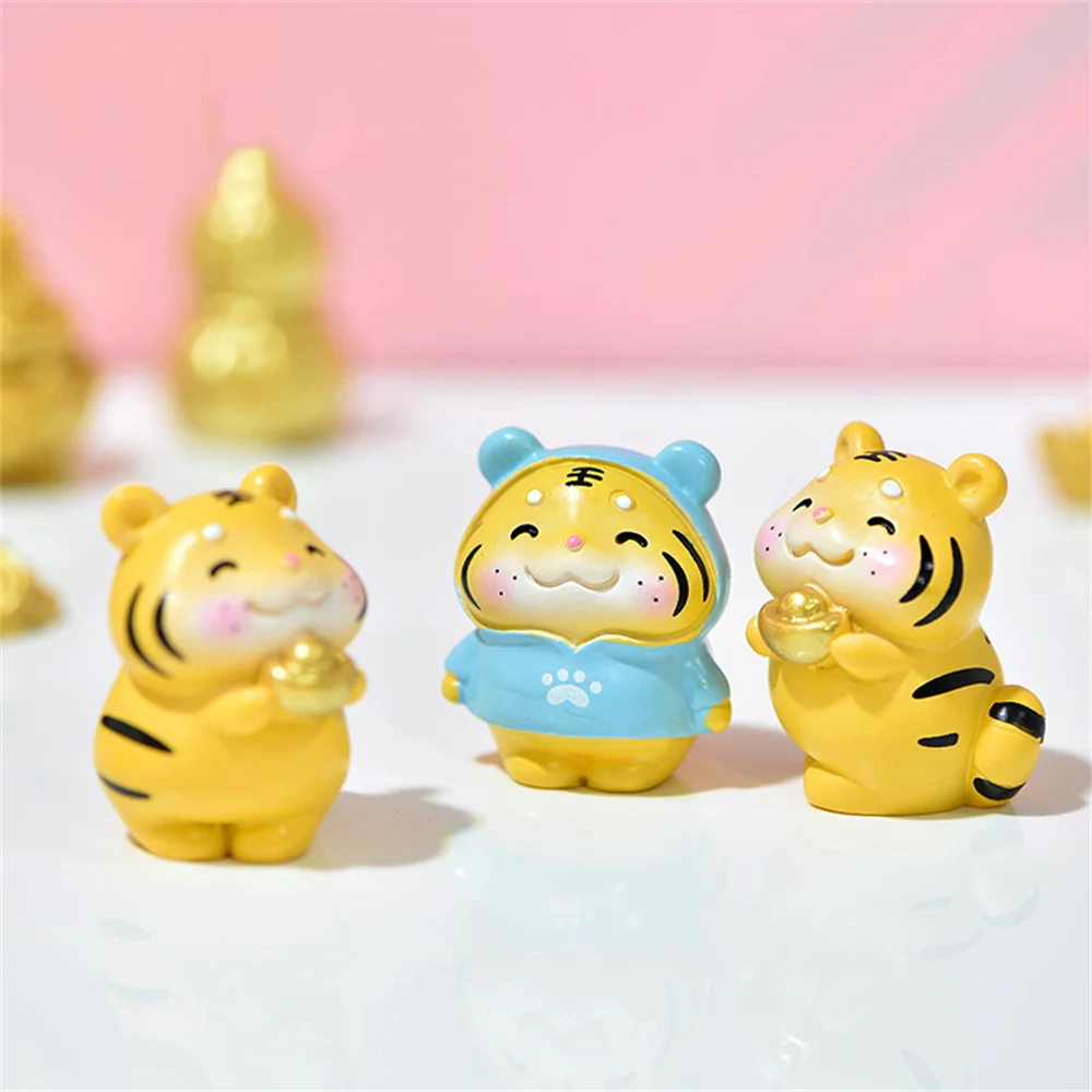 

Cute Home Table Cartoon Tiger Series Decor Lucky Tiger Micro Landscaping Bonsai Succulent Decorative Ornaments Tools