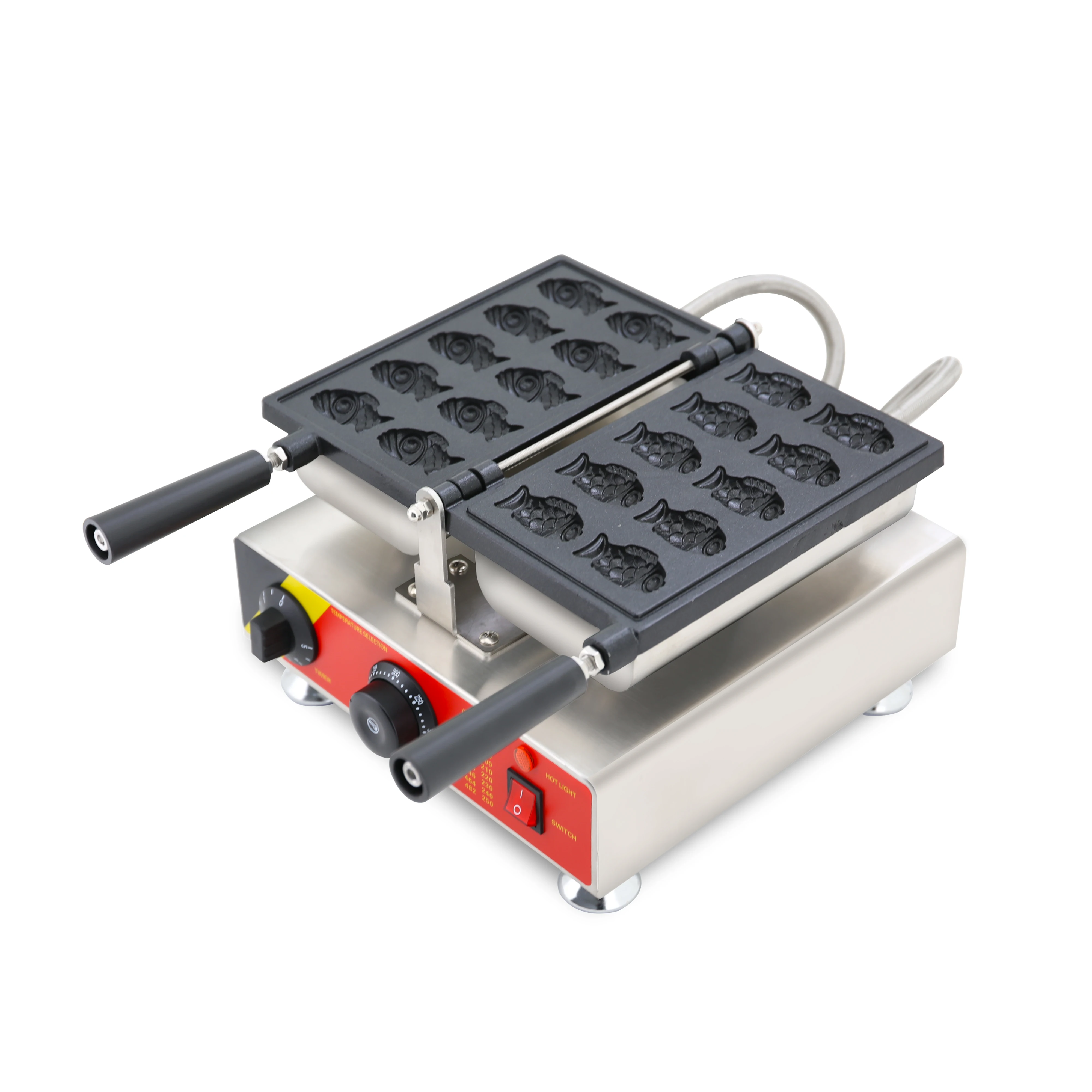 Mini fish shape waffle machine flip cooking stainless steel delicious healthy durable low price high quality