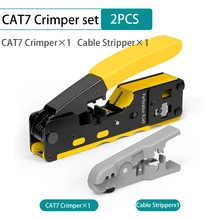 WANJEED Lan Cable Crimper CAT5E CAT6 CAT7 CAT8 Connector Pass through Connector Crimper Special for Dovetail Clip Connector