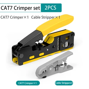 wanjeed lan cable crimper cat5e cat6 cat7 cat8 connector pass through connector crimper special for dovetail clip connector free global shipping