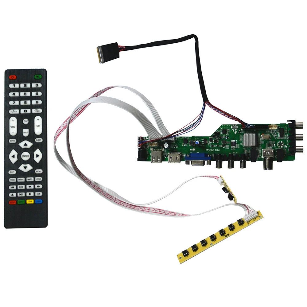 DVB C T T2 набор для платы ЖК контроллер B140XW01 LP140WH4 1366x768 экран|Запасные части| |