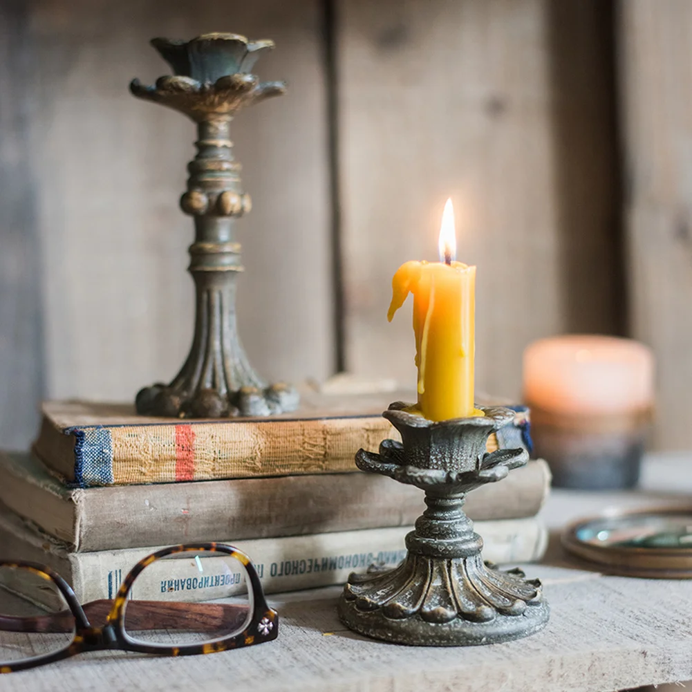 

Pillar Candle Stand Wedding Centerpiece Candle Holders Gift European Retro Christmas Romantic Home Decor X6T27 Candlestick