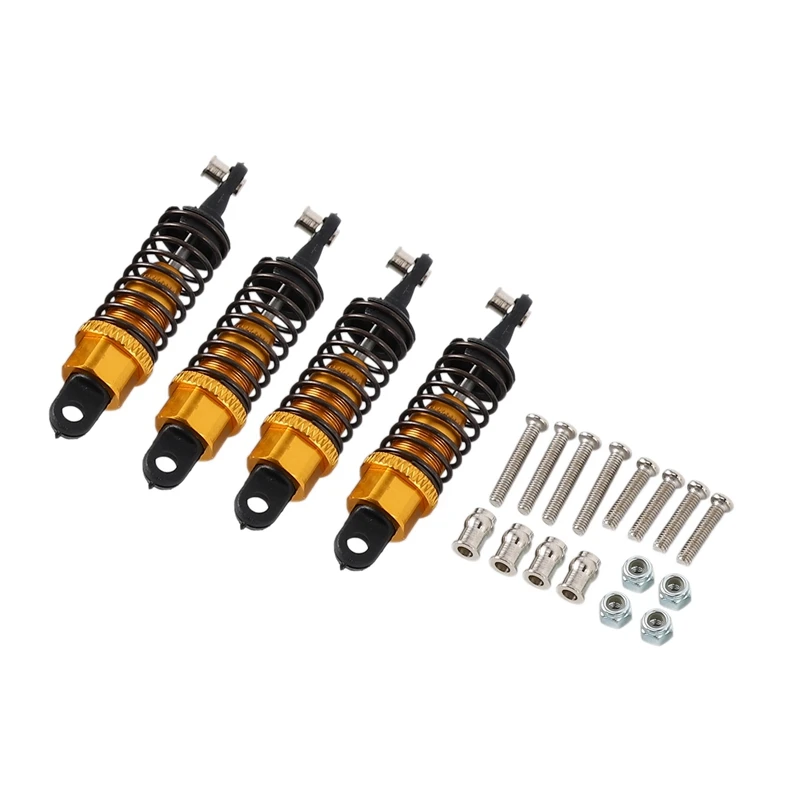 

2 Set RC Car Part: 1 Set Oil Filled Type Shock Absorbers Extension Seat & 1 Set Metal Pull Rod Link Rod Base Bracket