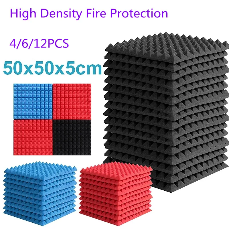 

Hot 5CM Studio Acoustic Foam Sound Foam Sound Proofing Protective Sponge Soundproof Absorption Treatment Panel Ktv Soundproof