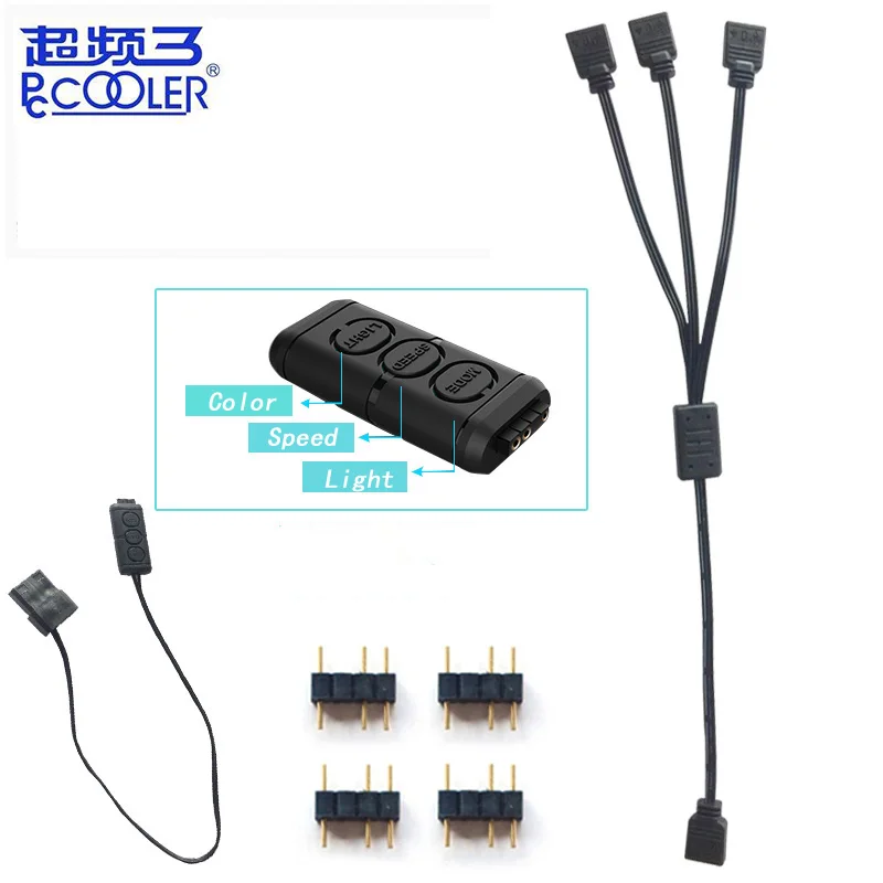 Контроллер для подсветильник Ки ПК PCCOOLER 12 В 4 контакта 5 3 RGB | Компьютеры и офис