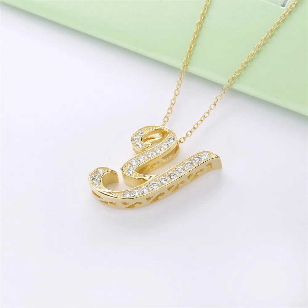 Moonmory 2018 Европейский Bijoux Femme серебро 925 пробы золотой цвет буквы Y W кулон ожерелье