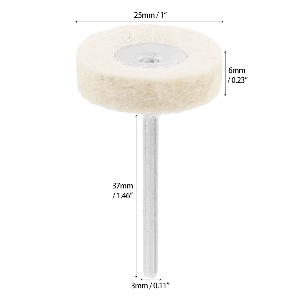 10 шт./20 шт. полировка шерстяного войлока круглый шлифовальный круг 3 мм хвостовик