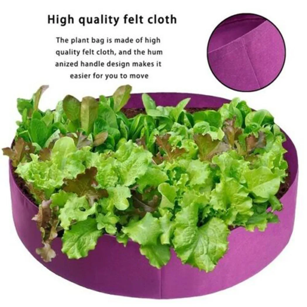 

Felt Indoor And Outdoor Round Planting Bag Non-Woven Garden Vegetable Garden Planting Bag Plant Flower Pot