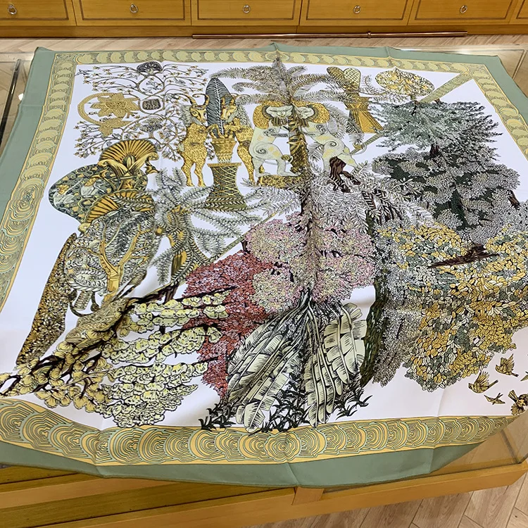 

18m/m Sand Wash 100% Twill Silk Scarf Hand Rolled Edges Shawl Wrap 90*90cm