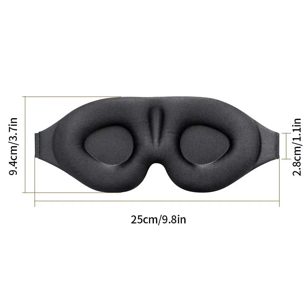

3D Sleeping eye mask Travel Rest Aid Eye Mask Elastic Adjustable Band Padded Cover for Travel Blindfold Eyepatch Relax Massager