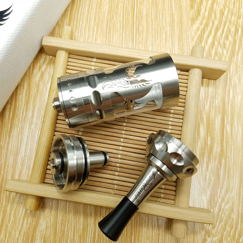 YFTK Phoenix Fire Bird RTA rebuildable dripping 22 мм 316 Танк SS Hurricane FireBird для электронной сигареты мод mech