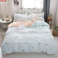quilt cover single double bed sheet simple nordic bedding set striped leaf quilt cover color house de couette