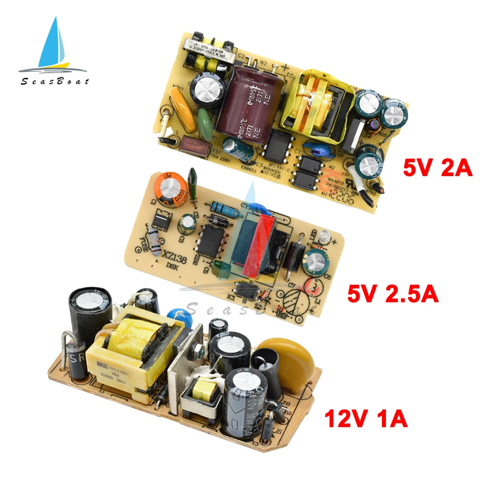 AC DC 5V 2A/2.5A 12V 1A Импульсный блок питания с неизолированной схемой от 220V до плата для