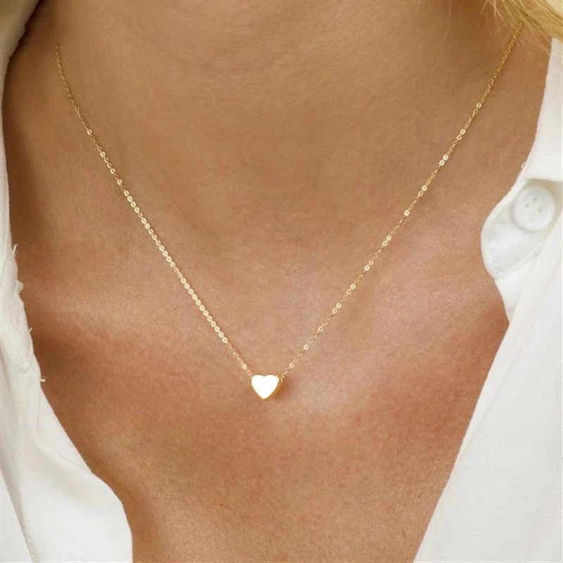 

Exquisite mini heart necklaceLove necklace Gold Rose Gold Filled Necklace, , Small NecklaceSend girl to mother jewelry gift