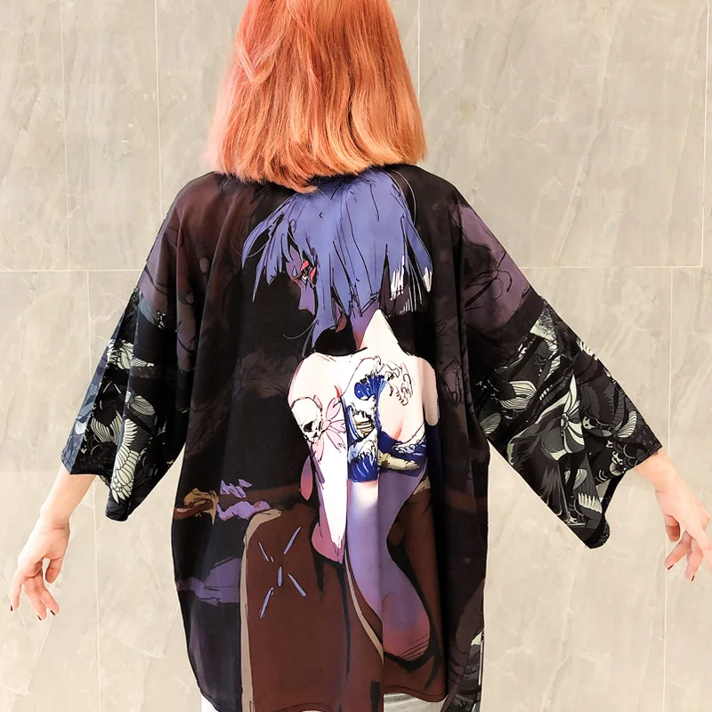 

Kimono Women Yukata Haori Japanese Kimono Cardigan Yukata Female Japanese Streetwear Samurai Japan Clothing Cosplay